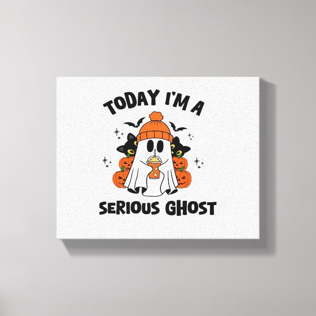 LIENZO HOY SOY UN GRAVE CAFÉ DE FANTASMA DE HALLOWEEN (Anverso)
