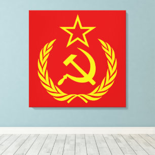 Lienzo Hoz y Martillo, URSS, CCCP, Comunismo