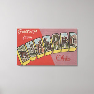 Lienzo Hubbard, letra ScenesHubbard, OH de OhioLarge