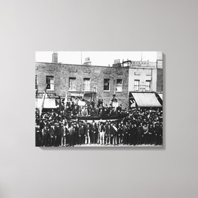 Lienzo Huelga de ganado londinense, 1889 2 (Anverso)