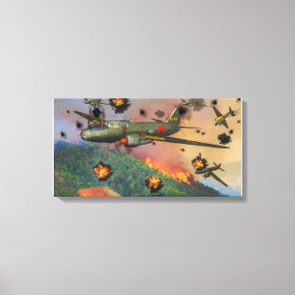 Lienzo Huella de bomba japonesa G4M Betty