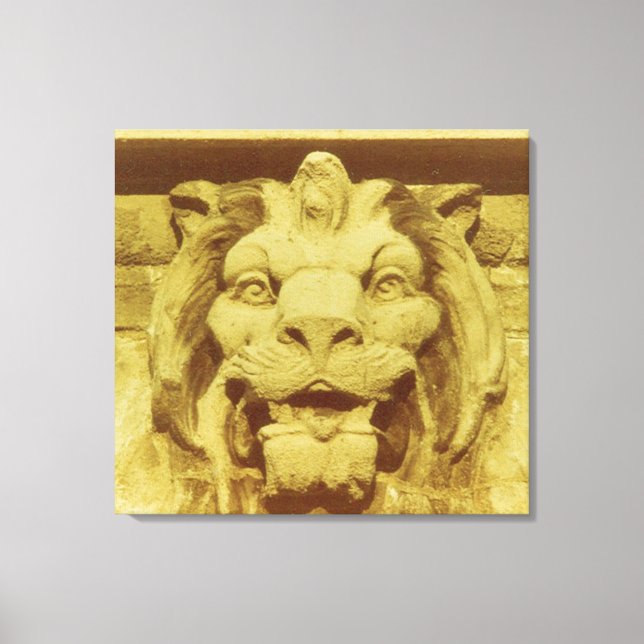 Lienzo Huella de lona - Cabeza de león (Anverso)