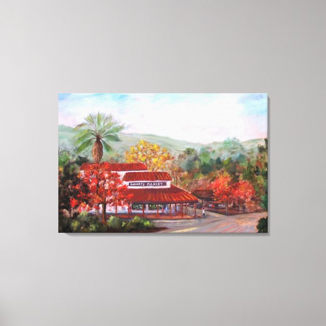 Lienzo Huella de lona del mercado de Roberts en el analgé (Anverso)