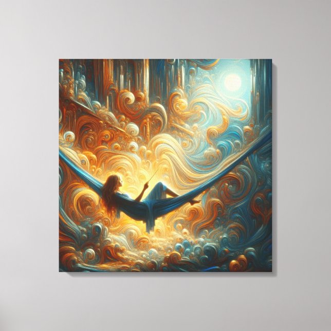 Lienzo Huella de lona estirada de la reina de las nubes (Anverso)