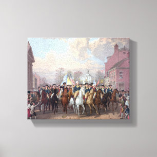 Lienzo Huella de tela envuelta "Washington en Nueva York"