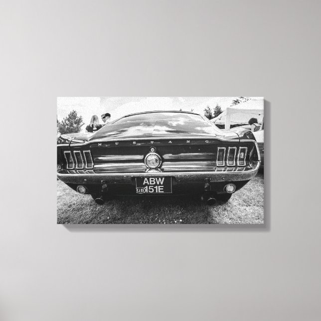 Lienzo Huellas de lona/arte mural "Classic Mustang" (Anverso)