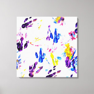 Lienzo huellas del pingüino