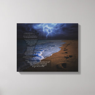 Lienzo Huellas en el poema de arena 14x11 (tormenta)