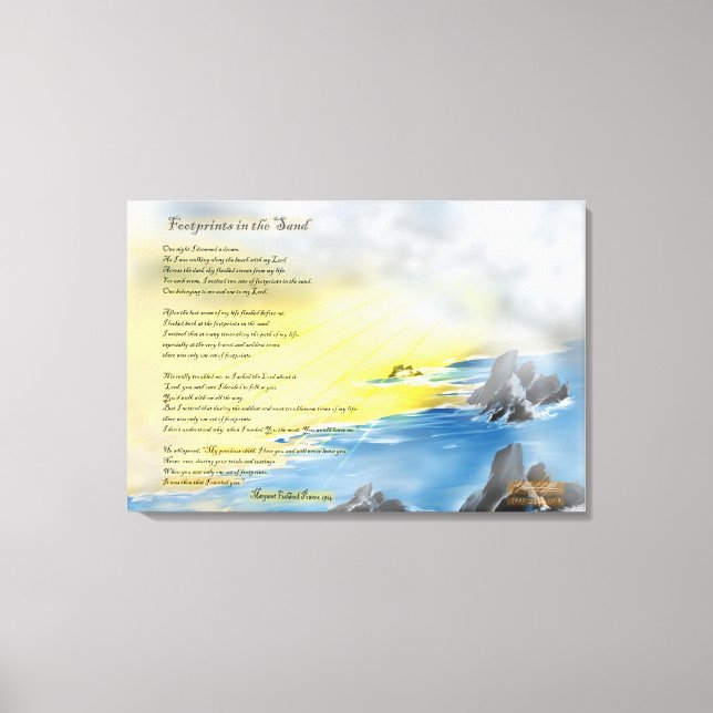 Lienzo Huellas en la pintura de arena (Anverso)