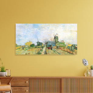 Lienzo Huerto en Montmartre por Vincent van Gogh