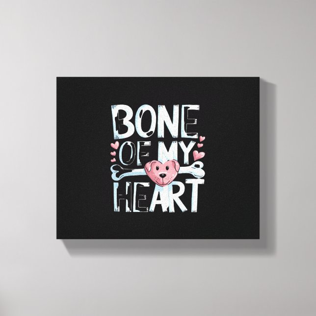 Lienzo Hueso de mi perro del corazón (Anverso)