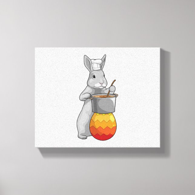 Lienzo Huevo de Bunny Easter Easter Chef (Anverso)