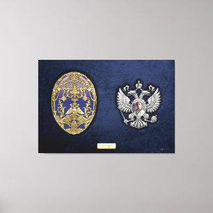 Lienzo Huevo de Faberge Tsarevich con sorpresa sobre terc