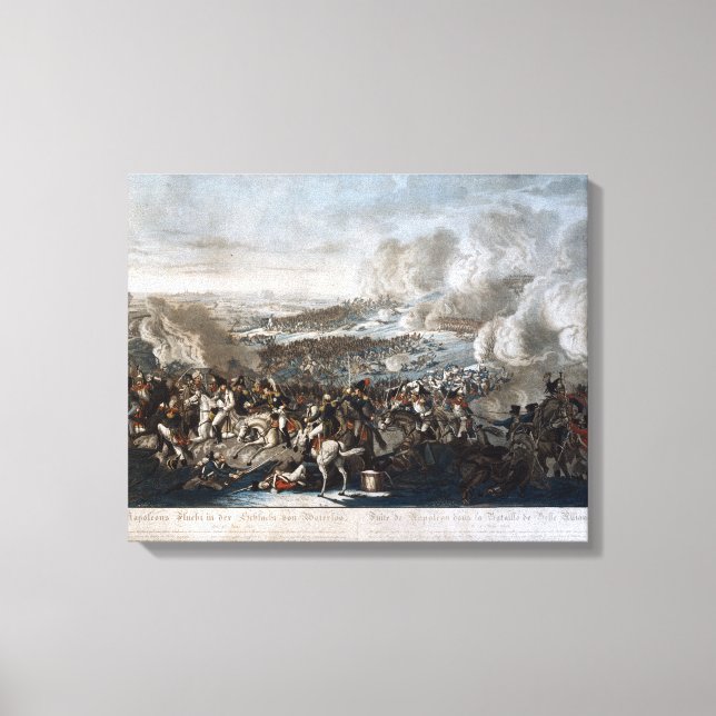 Lienzo Huida de Napoleón de la Batalla de Waterloo (Anverso)