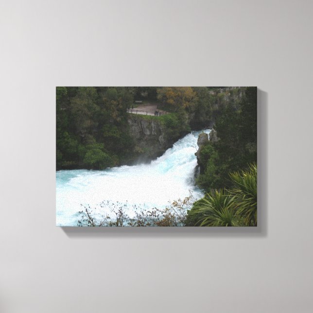 Lienzo Huka Falls cerca del lago Taupo Nueva Zelanda (Anverso)