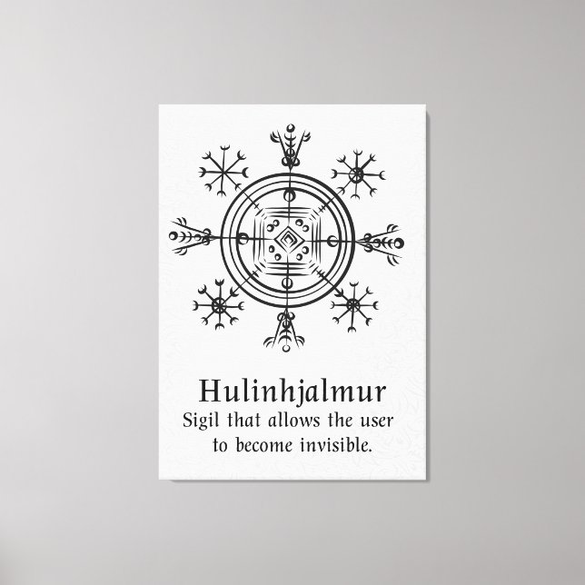 Lienzo Hulinhjálmur - Norse Sigil la invisibilidad (Anverso)