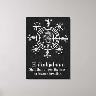 Lienzo Hulinhjálmur - Norse Sigil la invisibilidad