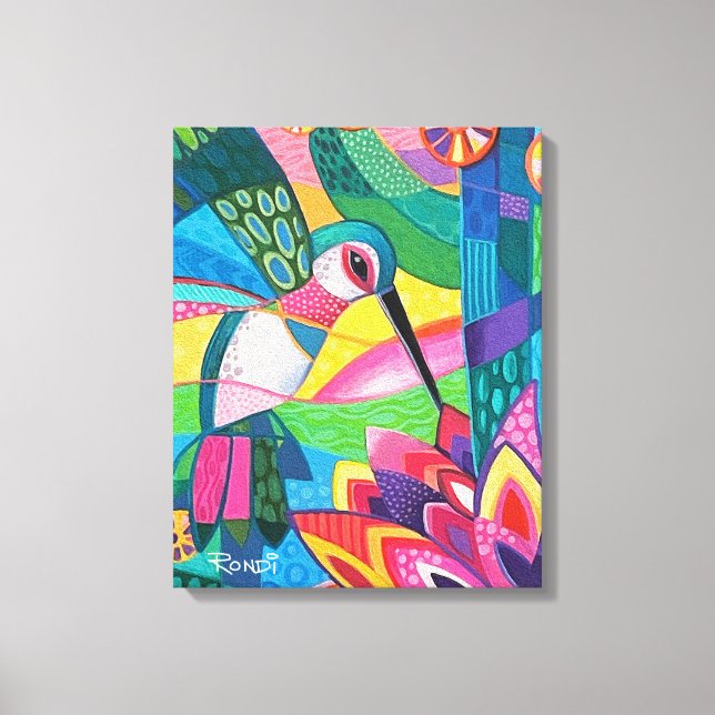 Lienzo Hummingbird Garden (Anverso)