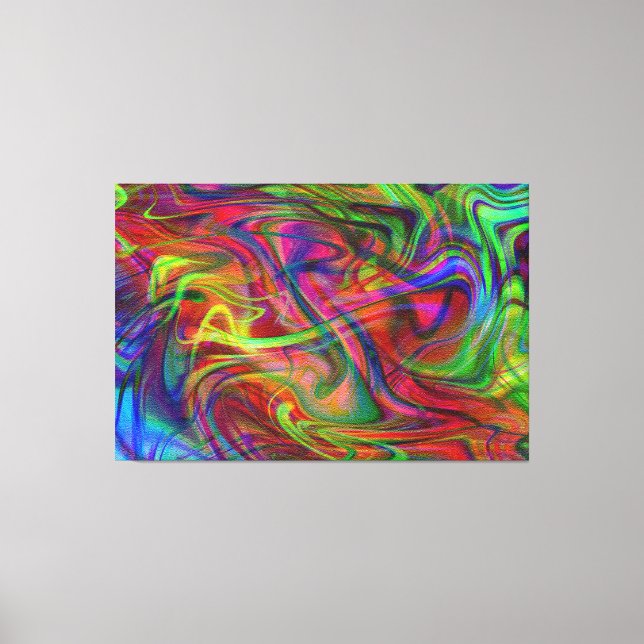 Lienzo humo multicolor abstracto (Anverso)