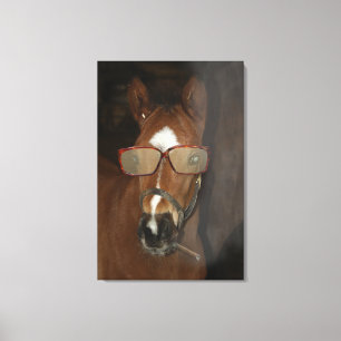 Lienzo Humorística de estafadores de caballos ahumando ar