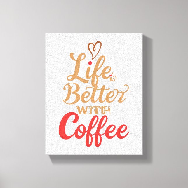 Lienzo Humorous Morning Caffeine Slogan (Anverso)