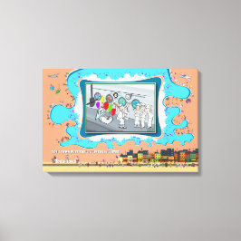 Lienzo Hundido por sorpresa | Cumpleaños 24x16