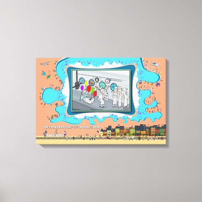 Lienzo Hundido por sorpresa | Cumpleaños 24x16 (Anverso)