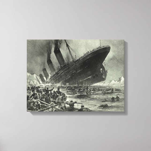Lienzo Hundimiento de RMS Titanic (Anverso)