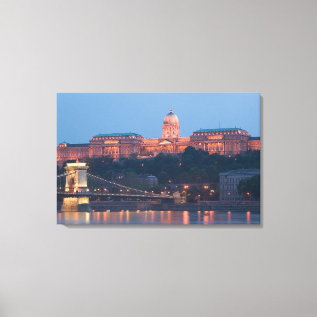 Lienzo HUNGRÍA, Budapest: Puente de Szechenyi (Cadena), (Anverso)