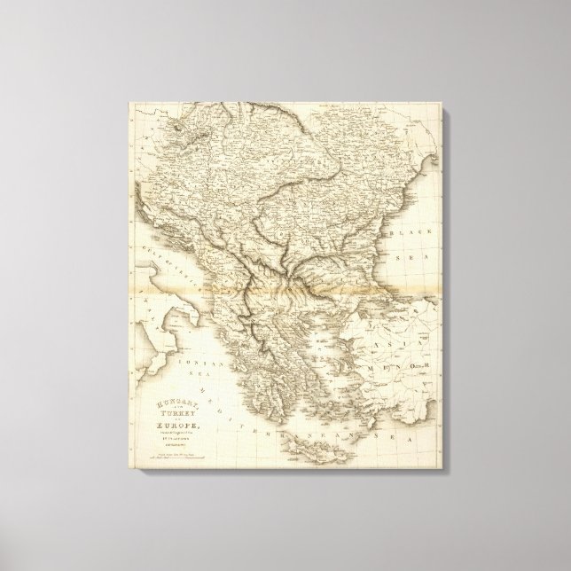 Lienzo Hungría, Turquía europea (Anverso)