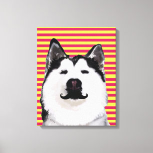 Lienzo Husky Dog Strips Single Wall Art