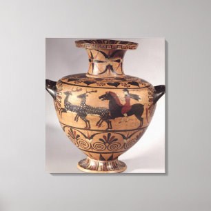 Lienzo Hydria, cazando escena, Griego arcaico, figura