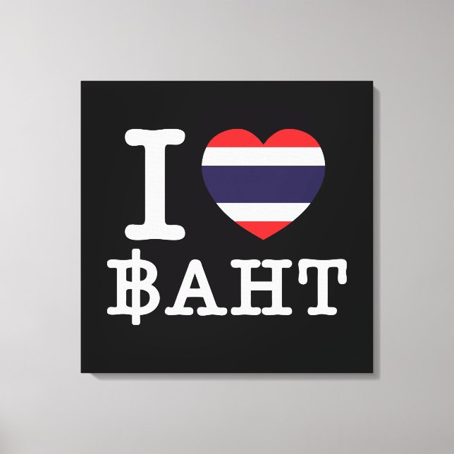 Lienzo I Heart (Love) Baht (Anverso)