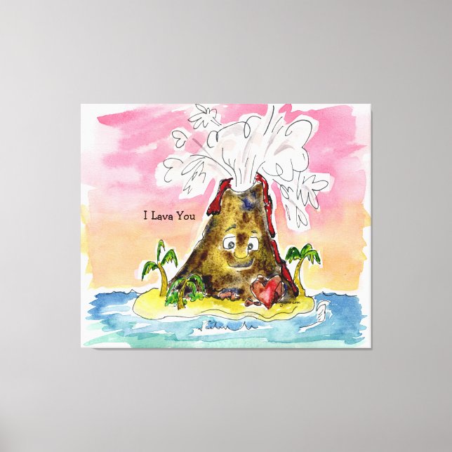 Lienzo I Lava You Volcano Stretch Canvas (Anverso)