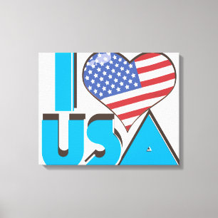 Lienzo I Love USA Retro 80