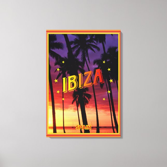 Lienzo Ibiza, España, poster, poster de verano (Anverso)