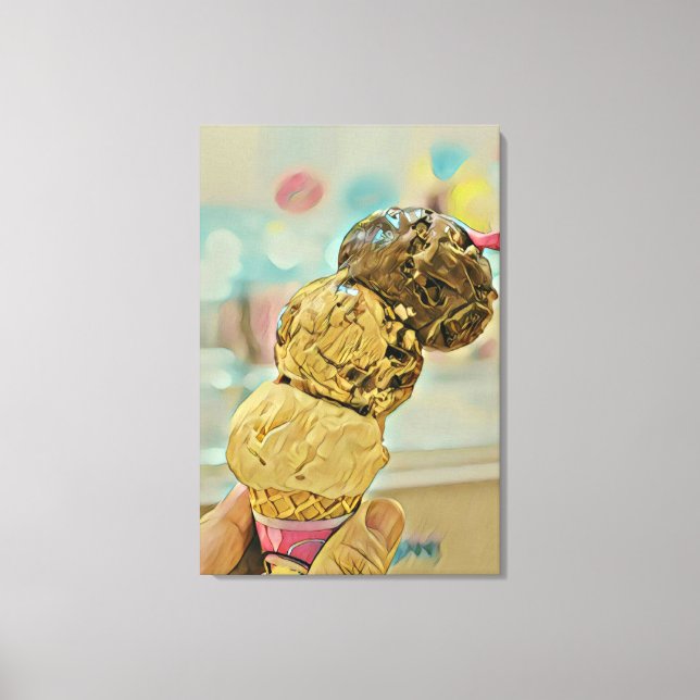 Lienzo Ice cream birthday gift (Anverso)