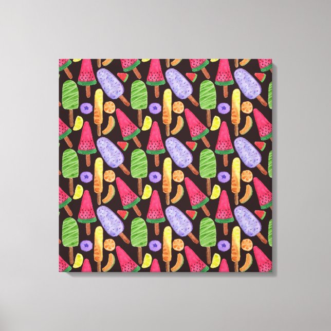 Lienzo Ice cream pattern | Lollies pattern | lollipop 4 (Anverso)