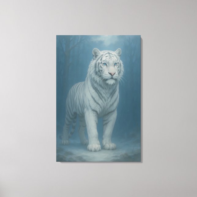Lienzo Ice Spirit White Tiger – Mystic Guardian of Calm P (Anverso)