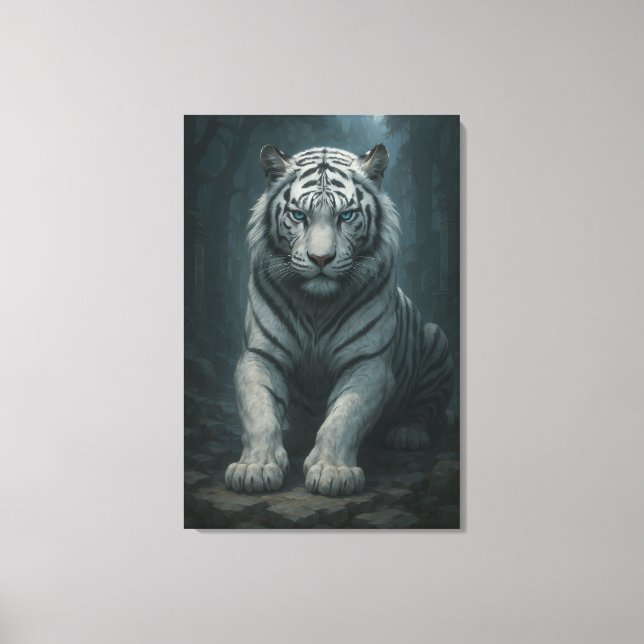 Lienzo Ice Spirit White Tiger – Mystic Guardian of Calm P (Anverso)