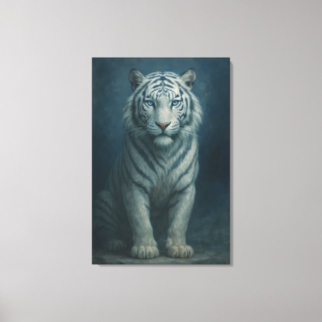 Lienzo Ice Spirit White Tiger – Mystic Guardian of Calm P (Anverso)