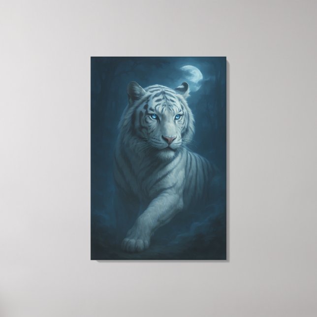 Lienzo Ice Spirit White Tiger – Mystic Guardian of Calm P (Anverso)