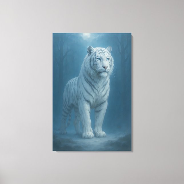 Lienzo Ice Spirit White Tiger – Mystic Guardian of Calm P (Anverso)
