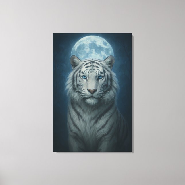 Lienzo Ice Spirit White Tiger – Mystic Guardian of Calm P (Anverso)