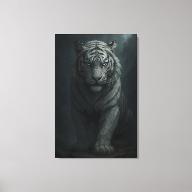 Lienzo Ice Spirit White Tiger – Mystic Guardian of Calm P (Anverso)