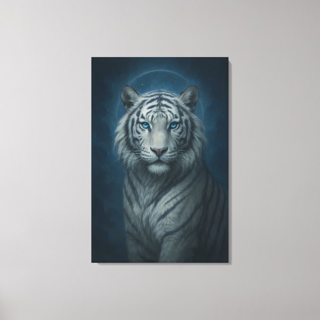 Lienzo Ice Spirit White Tiger – Mystic Guardian of Calm P (Anverso)