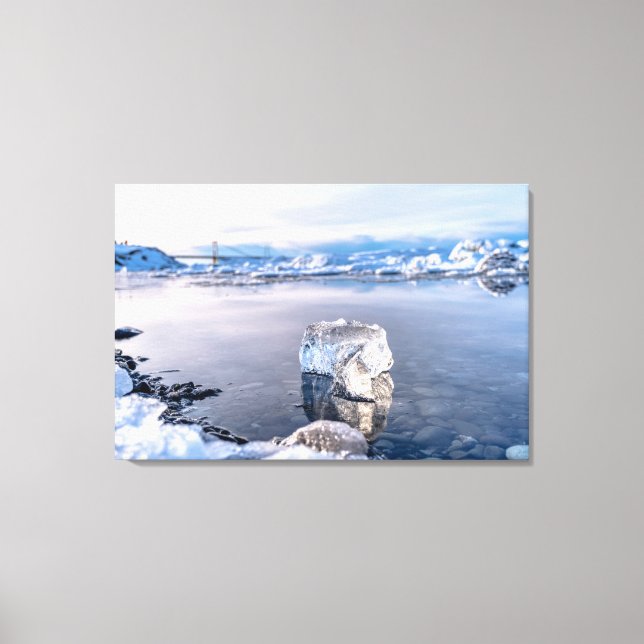 Lienzo Iceberg viaja al mar (Anverso)