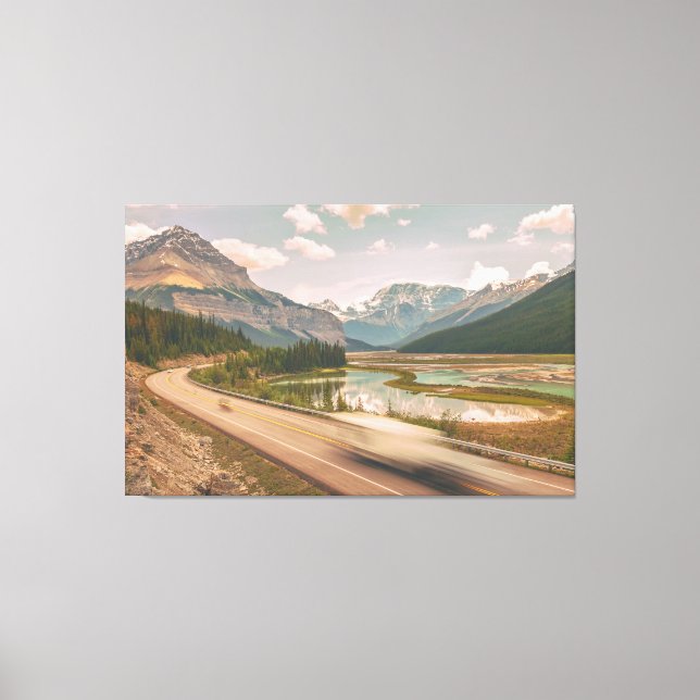 Lienzo Icefield Parkway Road (Anverso)