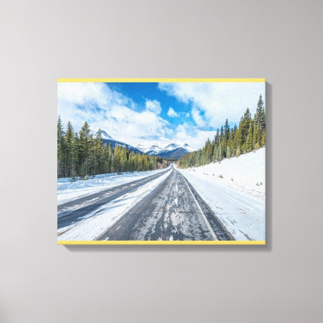 Lienzo Icefields Parkway (Anverso)