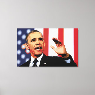 Lienzo Icónico retrato de Obama impreso